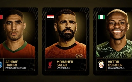 Ballon d’Or africain 2025 : la CAF dévoile les finalistes, Salah–Hakimi–Osimhen pour le sacre