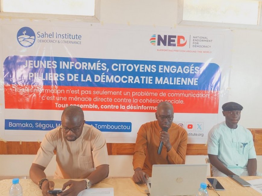 Gouvernance : Sahel Institute lance un projet intitulé « Jeunes informés, citoyens engagés: Piliers de la démocratie malienne »