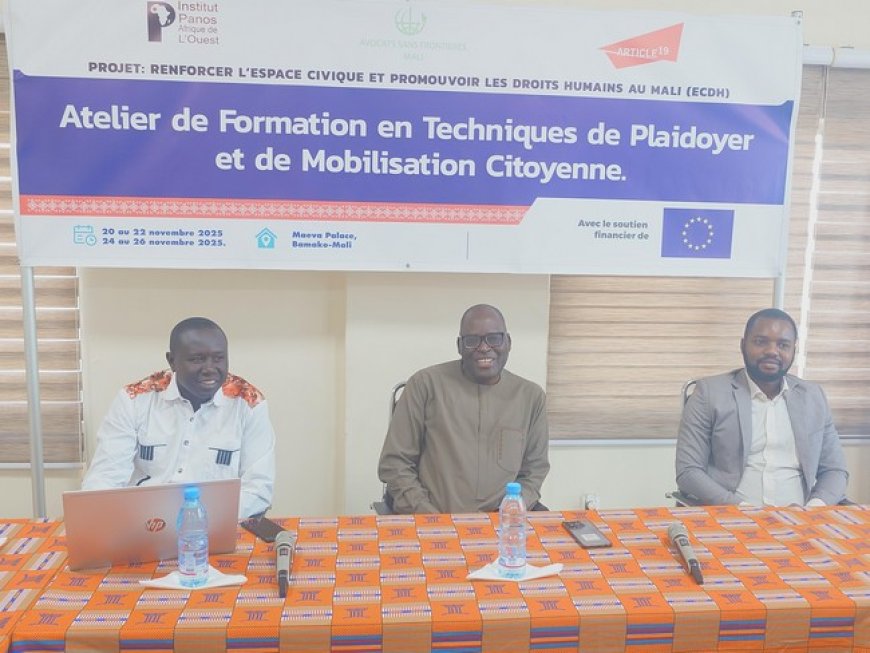 Droit de l’Homme : IPAO et ASF/ Mali forment  20 acteurs défenseurs des droits humains en techniques de plaidoyer et de mobilisation citoyenne