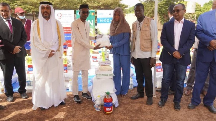 Grâce à l'appui généreux de Qatar Charity : Des kits alimentaires et d'hygiène distribués à 430 ménages vulnérables déplacés