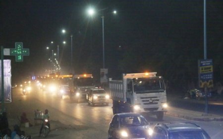 Bamako : Un convoi de matériels du Génie militaire suscite la curiosité et la ferveur patriotique
