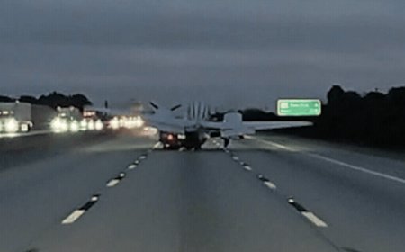 Un avion s’écrase sur une voiture lors d’un atterrissage d’urgence sur une autoroute