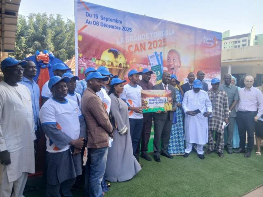 Grande Tombola CAN 2025 de Moov Africa Malitel : Remise des Billets aux Gagnants du Dernier Tirage pour un Voyage au Maroc