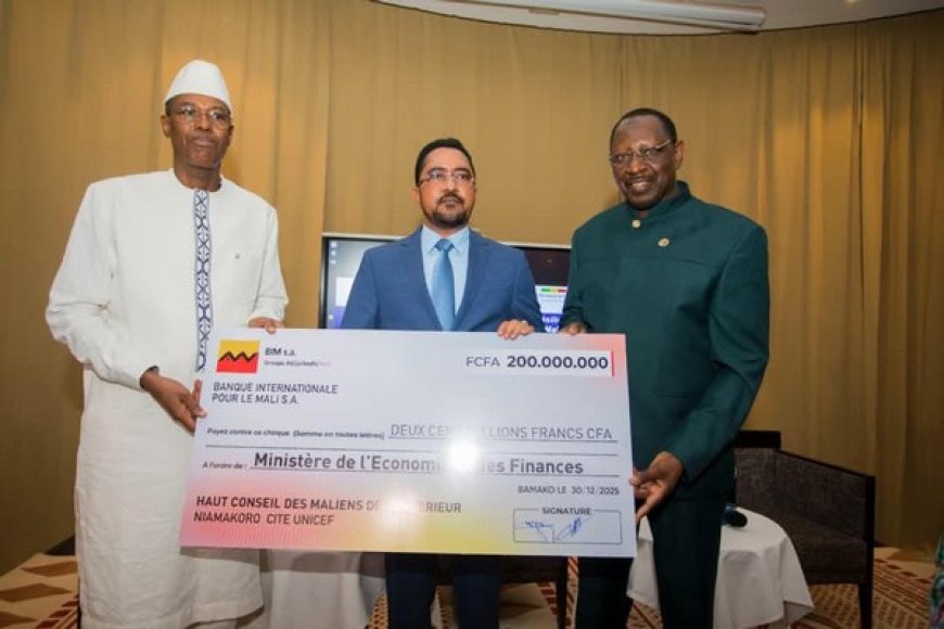 La diaspora malienne au cœur de la résilience nationale : Un chèque de 200 millions FCFA remis au Fonds de résilience
