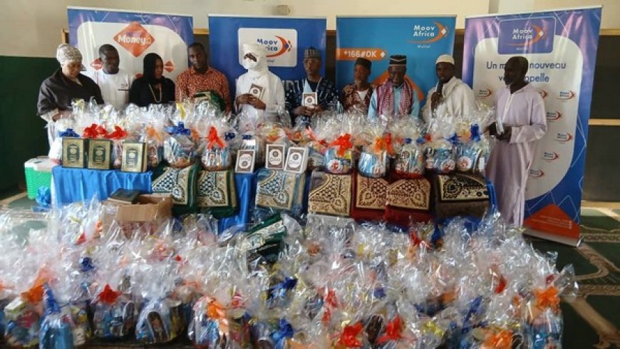 Opération Ramadan chez Moov Africa Malitel : La Mosquée Bagoudani de Moribagou reçoit des Paniers