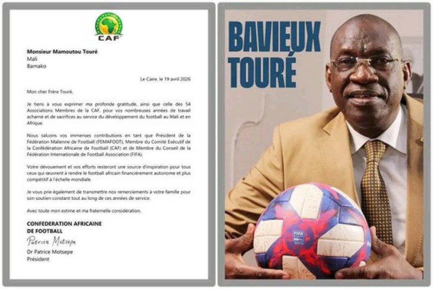 Hommage à un bâtisseur : La CAF salue l'engagement de Bavieux Touré