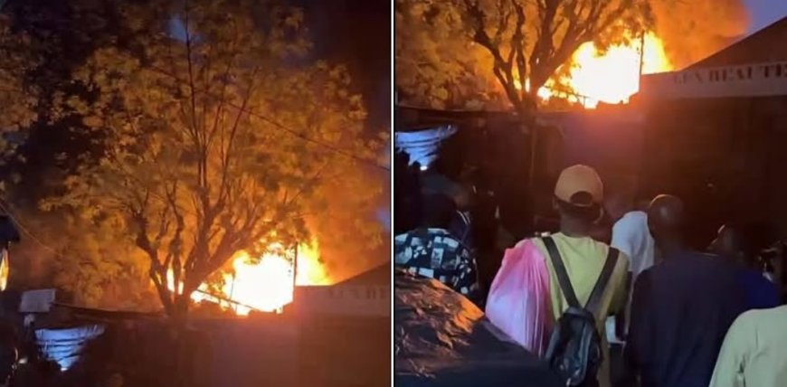 Grand Marché de Bamako en flammes : un violent incendie ravage la rue Brière de l’Isle