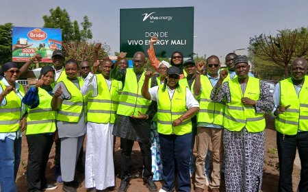 Environnement : Vivo Energy Mali embellit le rond-point de l'Église à l'Hippodrome