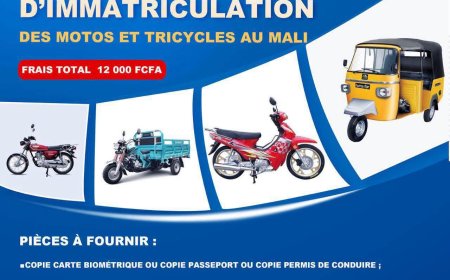 Motos et tricycles : le Mali lance une vaste opération d’immatriculation à compter du 15 juin