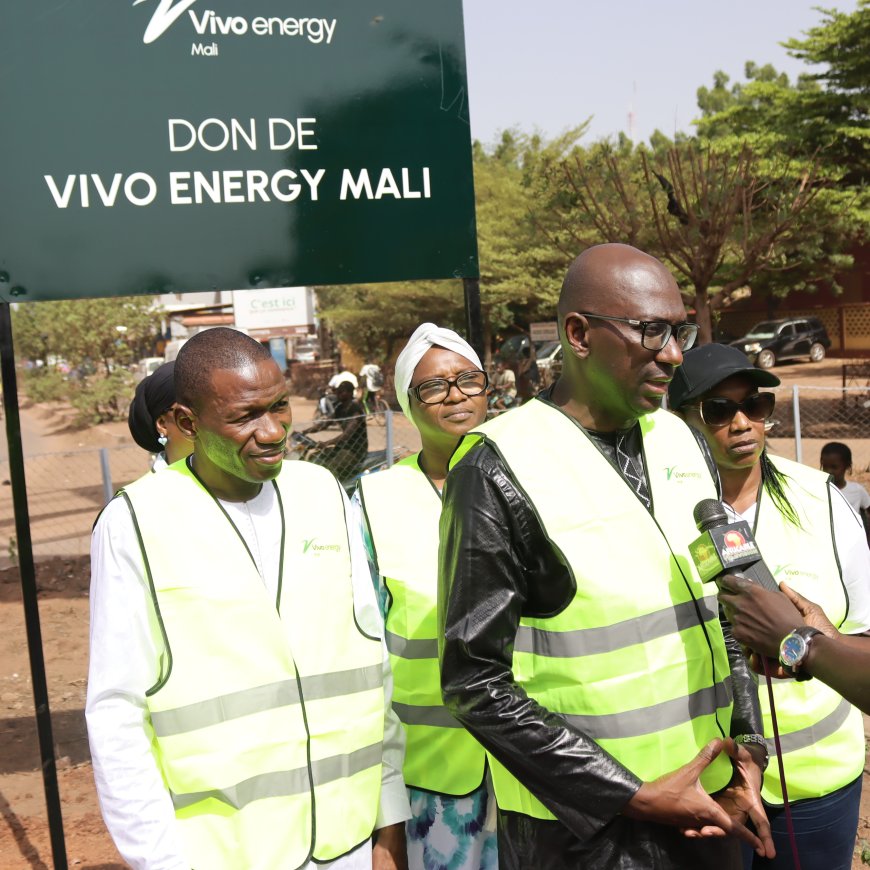 Environnement : Vivo Energy Mali embellit le rond-point de l'Église à l'Hippodrome