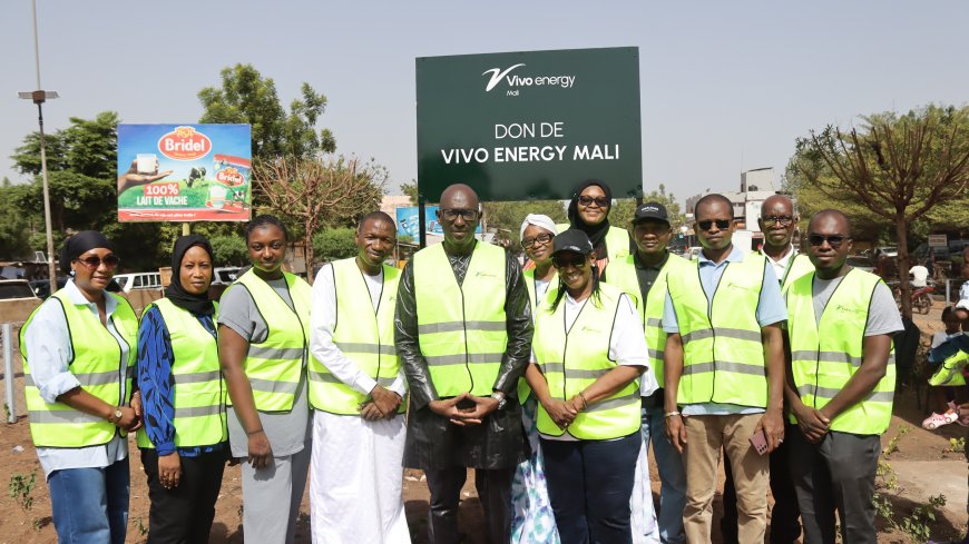 Environnement : Vivo Energy Mali embellit le rond-point de l'Église à l'Hippodrome