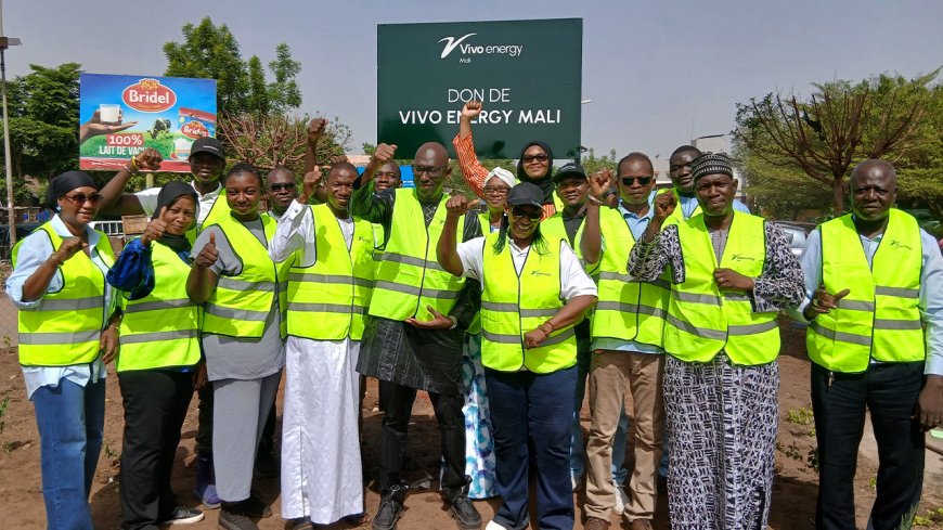 Environnement : Vivo Energy Mali embellit le rond-point de l'Église à l'Hippodrome