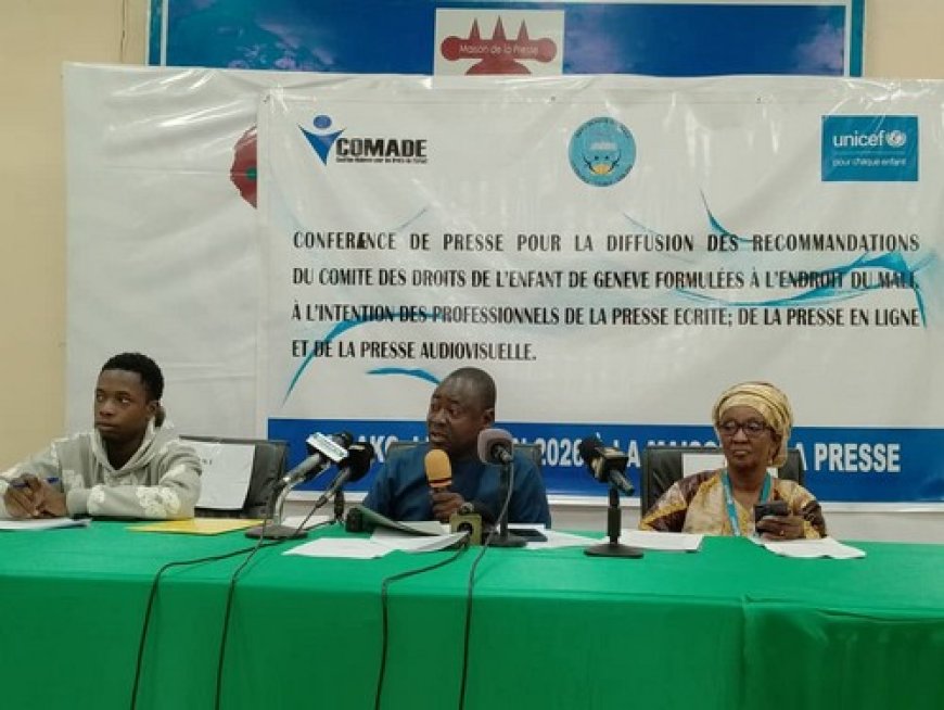Mali : la COMADE  réclame l’application de 134 recommandations de l’ONU pour les droits des enfants