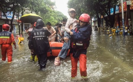 Catastrophe naturelle: Pluies diluviennes en Chine : au moins 130'000 personnes évacuées