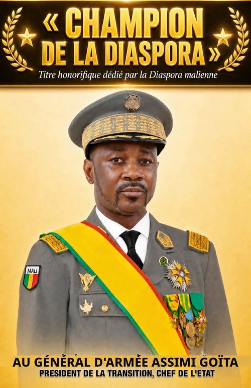 Diaspora malienne : Assimi Goïta distingué "Champion de la diaspora"