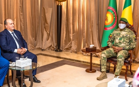 Mali–Algérie : Assimi Goïta reçoit le Premier ministre algérien Sifi Ghrieb à Bamako