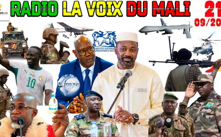 La Revue de Presse de la RADIO LA VOIX DU MALI du 21 Septembre 2026