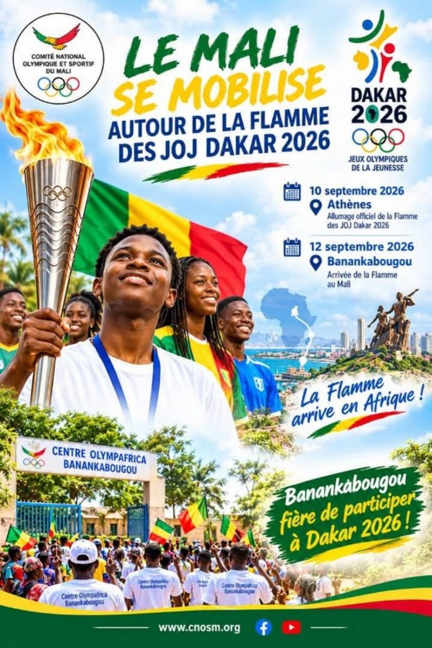 JOJ Dakar 2026 : la flamme olympique de la jeunesse célébrée à Bamako