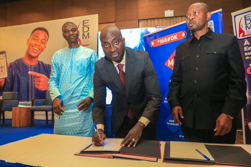 Le DGA De Moov Africa Malitel, Souhaibou Coulibaly au lancement du système de Deme Isago : "Dèmè Isago est accessible à travers deux canaux que nos clients connaissent déjà : l'application My Moov et le code USSD"