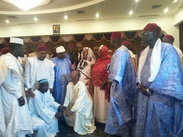 IBK recois les griots de Segou
