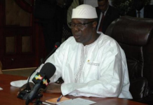 Le premier ministre Modibo Keita