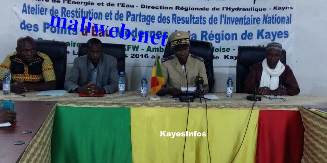 Restitution de l’inventaire national des points d’eau moderne à Kayes