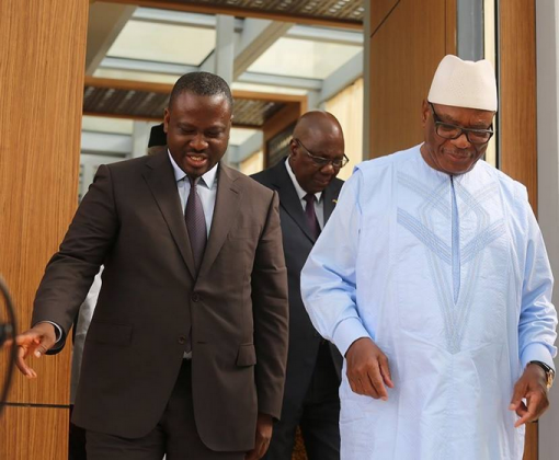 Le Présidnt IBK reçoit le Président de l'Assemblée Nationale de Côte d'ivoire l’Honorable Guillaume Kigbafori SORO