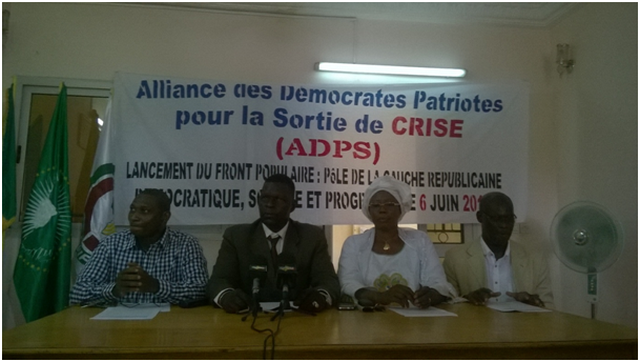 Alliance des Démocraties  Patriotes pour la Sortie de Crise (ADPS) :  Le front gauchiste sur  fonts baptismaux