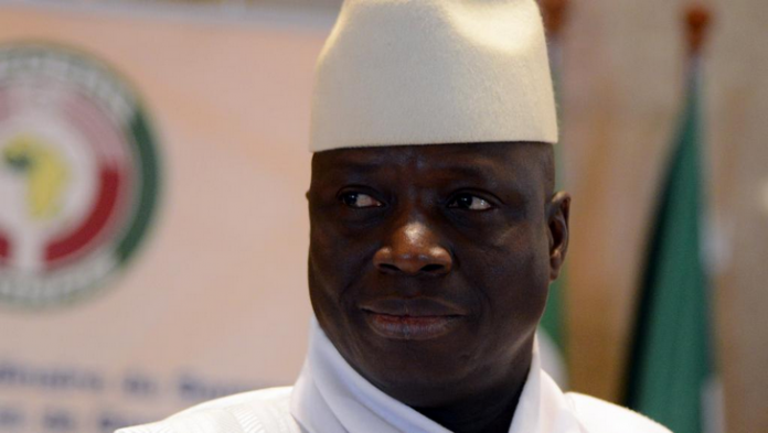 Le président gambien Yaya Jammeh, lors d'un sommet de la Cédéao, le 28 mars 2014. © ISSOUF SANOGO / AFP