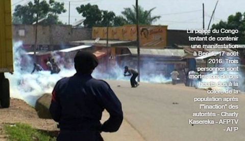 Manifestations/RDC: "au moins" 56 morts entre avril et octobre (Eglise)