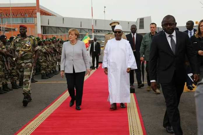 La Chancelière Angela Merkel est arrivée à Bamako