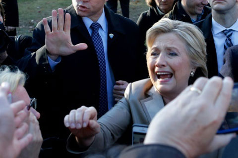 La candidate démocrate à la présidentielle Hillary Clinton a voté
