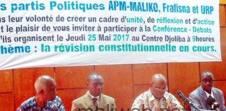 Sur le projet de révision de la constitution de 1992 : L'APM-Maliko, Frafisna et l'URP ouvrent les débats