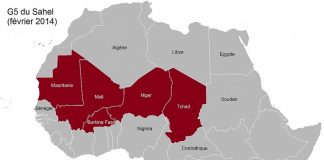 Les pays du G5 Sahel. © Wikimedia commons/LeGrandJardin