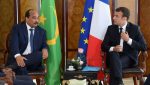L«'Alliance pour le Sahel» est l'initiative lancée par Emmanuel Macron (G), ici avec le président mauritanien (G), lors du G5 Sahel le 2 juillet 2017.