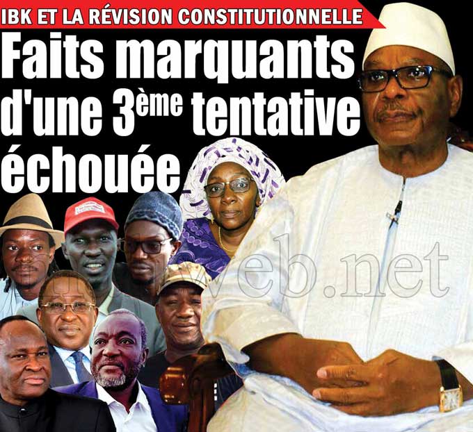 Le président IBK et la révision constitutionnelle :  Faits marquants d'une 3ème tentative échouée