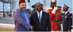 Visite du roi Mohammed VI du Maroc au président ivoirien Alassane Ouattara, le 24 février 2017. © Sia Kambou/AFP