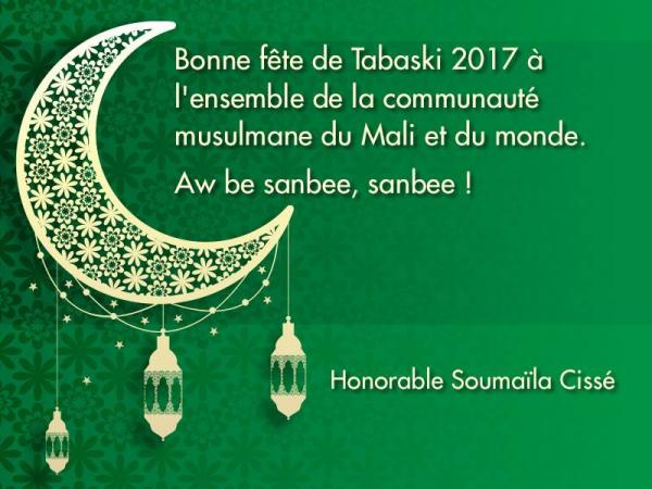 Message de vœux du Chef de l'opposition, l'Honorable Soumaïla Cissé à l'occasion de la Tabaski 2017