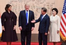 JIM WATSON VIA GETTY IMAGES Trump en Corée du Sud, sous l'œil d'une population inquiète de son attitude va-t-en guerre avec Pyongyang