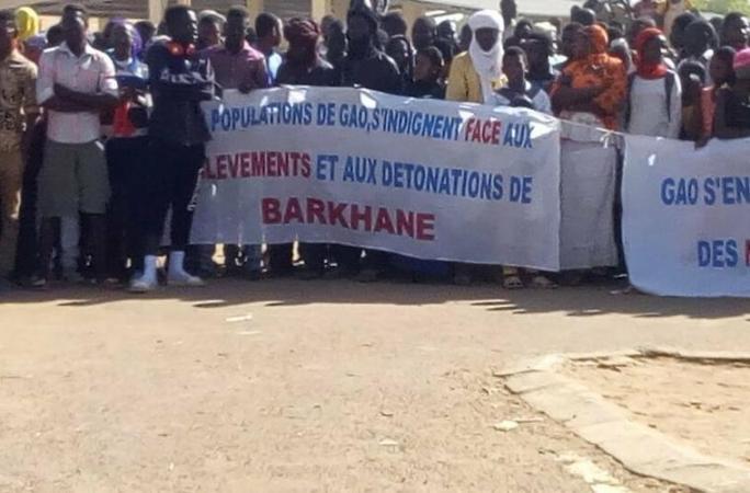 Gao : Manifestation contre les détonations produites par Barkhane près de la ville