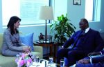 Mme l’ambassadrice Haley et le ministre des Affaires étrangères du Mali, M. Tieman Hubert Coulibaly