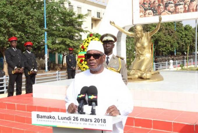 IBK lors du dépôt de gerbe de fleurs au monument des martyrs: « le Mali finira par gagner »