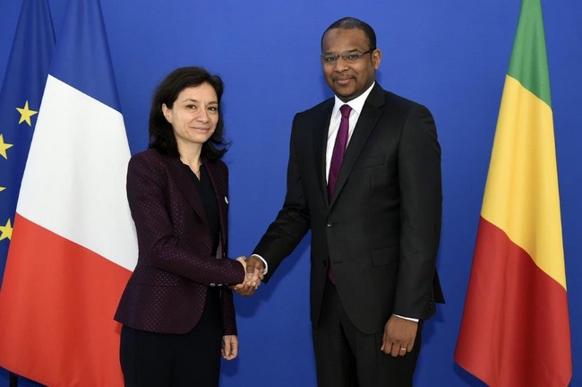Visite de Travail du Ministre de l’Economie et des Finances du Mali à Paris (24-27 avril 2018) : Rencontre avec la secrétaire d'État auprès du ministre français de l'Économie et des Finances (Paris, le 26 avril 2018)