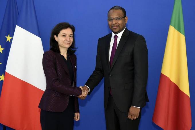 Visite de Travail du Ministre de l’Economie et des Finances du Mali à Paris (24-27 avril 2018) : Rencontre avec la secrétaire d'État auprès du ministre français de l'Économie et des Finances (Paris, le 26 avril 2018)