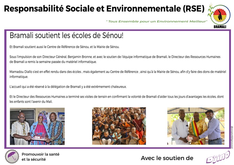Bramali soutient les écoles de Sénou!