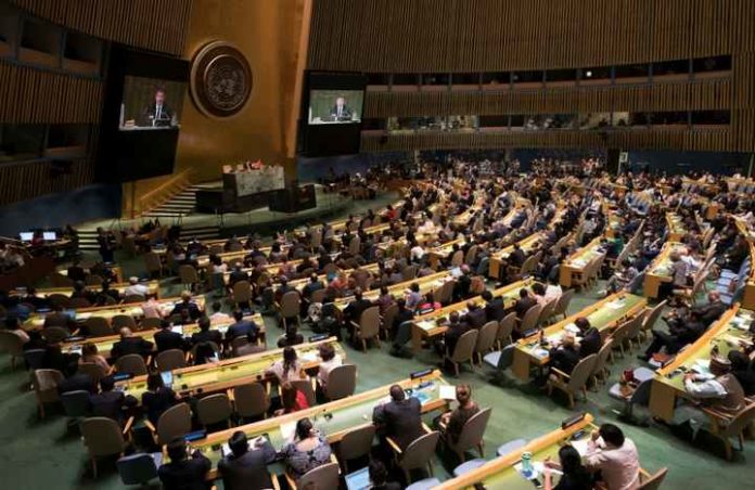 Election de 5 membres non permanents du Conseil de sécurité par l'Assemblée générale des Nations unies le 8 juin 2018 / © AFP / Don EMMERT