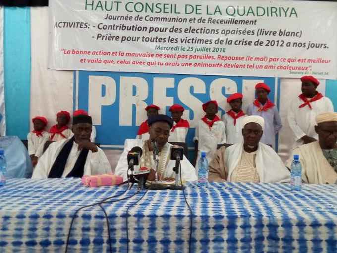 Elections présidentielles de 2018 : Le Haut conseil de la Quadiriya prêche pour des élections apaisées