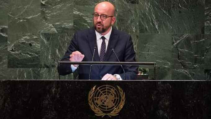 Charles Michel dénonce "la loi du plus fort" à l'ONU