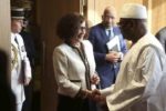 L’ambassadrice française Evelyne Decorps et le président malien, Ibrahim Boubacar Keïta