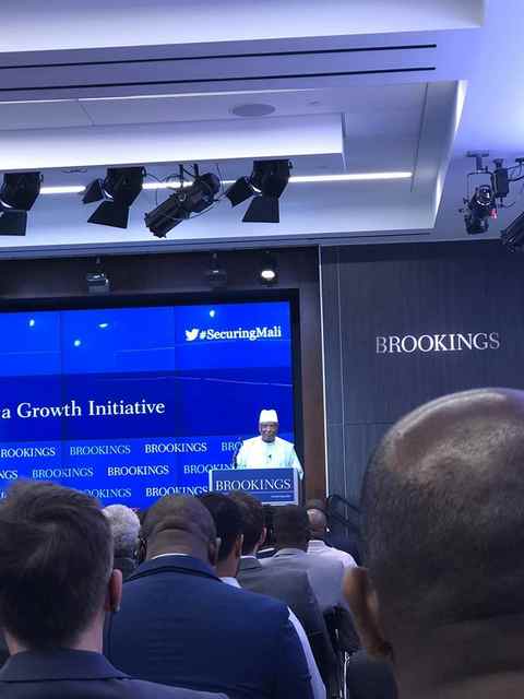 Le Président de la République, Chef de l'Etat SEM Ibrahim Boubacar Keïta a pris part ce vendredi 28 Septembre 2018 à la Conférence sur les fragilités dans le Sahel au Brookings Institute de Washington, DC.